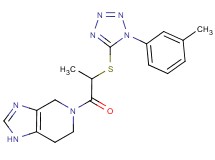 5-(2-{[1-(3-methylphenyl)-1H-tetrazol-5-yl]thio}propanoyl)-4,5,6,7-tetrahydro-1H-imidazo[4,5-c]pyridine