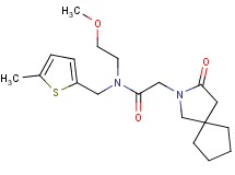 N-(2-methoxyethyl)-N-[(5-methyl-2-thienyl)methyl]-2-(3-oxo-2-azaspiro[4.4]non-2-yl)acetamide