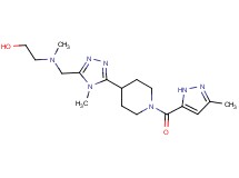 2-{methyl[(4-methyl-5-{1-[(3-methyl-1H-pyrazol-5-yl)carbonyl]piperidin-4-yl}-4H-1,2,4-triazol-3-yl)methyl]amino}ethanol