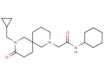 N-cyclohexyl-2-[8-(cyclopropylmethyl)-9-oxo-2,8-diazaspiro[5.5]undec-2-yl]acetamide