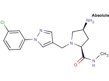 (2S,4S)-4-amino-1-{[1-(3-chlorophenyl)-1H-pyrazol-4-yl]methyl}-N-methylpyrrolidine-2-carboxamide
