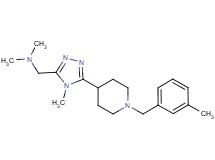 N,N-dimethyl-1-{4-methyl-5-[1-(3-methylbenzyl)piperidin-4-yl]-4H-1,2,4-triazol-3-yl}methanamine