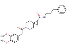 6-[(3,4-dimethoxyphenyl)acetyl]-N-(3-phenylpropyl)-6-azaspiro[2.5]octane-1-carboxamide