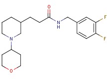 N-(3,4-difluorobenzyl)-3-[1-(tetrahydro-2H-pyran-4-yl)-3-piperidinyl]propanamide