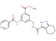 methyl 3-(isonicotinoylamino)-5-{[(4,5,6,7-tetrahydro-2H-indazol-3-ylcarbonyl)amino]methyl}benzoate