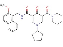 1-cyclopentyl-N-[(2-methoxy-1-naphthyl)methyl]-4-oxo-5-(1-piperidinylcarbonyl)-1,4-dihydro-3-pyridinecarboxamide