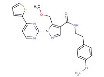 5-(methoxymethyl)-N-[2-(4-methoxyphenyl)ethyl]-1-[4-(2-thienyl)-2-pyrimidinyl]-1H-pyrazole-4-carboxamide