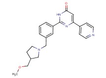 2-(3-{[3-(methoxymethyl)-1-pyrrolidinyl]methyl}phenyl)-6-(4-pyridinyl)-4(3H)-pyrimidinone