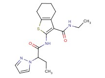 N-ethyl-2-{[2-(1H-pyrazol-1-yl)butanoyl]amino}-4,5,6,7-tetrahydro-1-benzothiophene-3-carboxamide