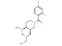 3-[(3R*,4S*)-1-(4-chloro-2-fluorobenzoyl)-4-(dimethylamino)piperidin-3-yl]propan-1-ol