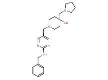 1-{[2-(benzylamino)pyrimidin-5-yl]methyl}-4-(pyrrolidin-1-ylmethyl)piperidin-4-ol