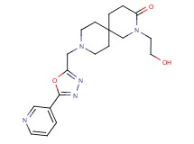 2-(2-hydroxyethyl)-9-[(5-pyridin-3-yl-1,3,4-oxadiazol-2-yl)methyl]-2,9-diazaspiro[5.5]undecan-3-one