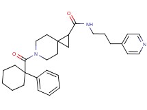 6-[(1-phenylcyclohexyl)carbonyl]-N-[3-(4-pyridinyl)propyl]-6-azaspiro[2.5]octane-1-carboxamide