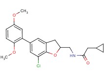N-{[7-chloro-5-(2,5-dimethoxyphenyl)-2,3-dihydro-1-benzofuran-2-yl]methyl}-2-cyclopropylacetamide