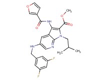 methyl 5-[(3,5-difluorobenzyl)amino]-3-(3-furoylamino)-1-isobutyl-1H-pyrrolo[2,3-b]pyridine-2-carboxylate