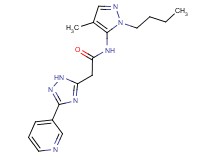 N-(1-butyl-4-methyl-1H-pyrazol-5-yl)-2-(3-pyridin-3-yl-1H-1,2,4-triazol-5-yl)acetamide