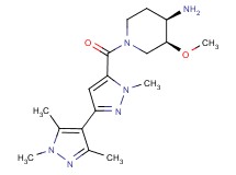 (3S*,4R*)-3-methoxy-1-[(1,1',3',5'-tetramethyl-1H,1'H-3,4'-bipyrazol-5-yl)carbonyl]piperidin-4-amine