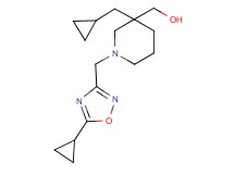 {3-(cyclopropylmethyl)-1-[(5-cyclopropyl-1,2,4-oxadiazol-3-yl)methyl]piperidin-3-yl}methanol