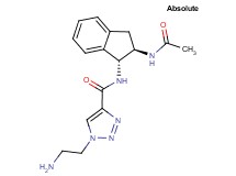 N-[(1R,2R)-2-(acetylamino)-2,3-dihydro-1H-inden-1-yl]-1-(2-aminoethyl)-1H-1,2,3-triazole-4-carboxamide