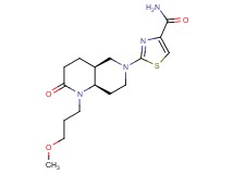 2-[(4aS*,8aR*)-1-(3-methoxypropyl)-2-oxooctahydro-1,6-naphthyridin-6(2H)-yl]-1,3-thiazole-4-carboxamide