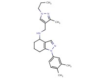 1-(3,4-dimethylphenyl)-N-[(3-methyl-1-propyl-1H-pyrazol-4-yl)methyl]-4,5,6,7-tetrahydro-1H-indazol-4-amine