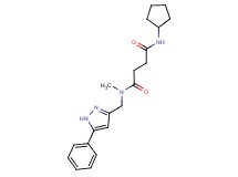 N'-cyclopentyl-N-methyl-N-[(5-phenyl-1H-pyrazol-3-yl)methyl]succinamide