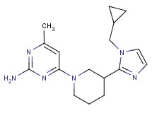 4-{3-[1-(cyclopropylmethyl)-1H-imidazol-2-yl]-1-piperidinyl}-6-methyl-2-pyrimidinamine