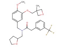 N-{4-methoxy-3-[(3-methyl-3-oxetanyl)methoxy]benzyl}-N-(tetrahydro-2-furanylmethyl)-2-[3-(trifluoromethyl)phenyl]acetamide