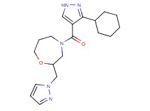 4-[(3-cyclohexyl-1H-pyrazol-4-yl)carbonyl]-2-(1H-pyrazol-1-ylmethyl)-1,4-oxazepane