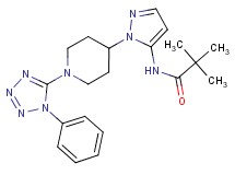 2,2-dimethyl-N-{1-[1-(1-phenyl-1H-tetrazol-5-yl)piperidin-4-yl]-1H-pyrazol-5-yl}propanamide