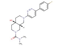 (4aR*,8aR*)-7-[6-(4-fluorophenyl)pyridazin-3-yl]-4a-hydroxy-N,N-dimethyloctahydro-2,7-naphthyridine-2(1H)-carboxamide
