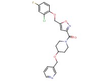 3-({[1-({5-[(2-chloro-4-fluorophenoxy)methyl]-3-isoxazolyl}carbonyl)-4-piperidinyl]oxy}methyl)pyridine