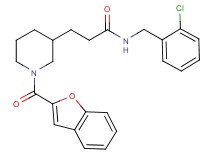 3-[1-(1-benzofuran-2-ylcarbonyl)-3-piperidinyl]-N-(2-chlorobenzyl)propanamide