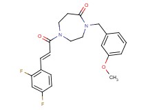 1-[(2E)-3-(2,4-difluorophenyl)-2-propenoyl]-4-(3-methoxybenzyl)-1,4-diazepan-5-one