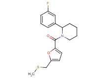 2-(3-fluorophenyl)-1-{5-[(methylthio)methyl]-2-furoyl}piperidine