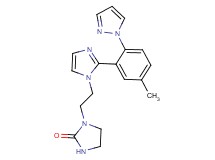 1-(2-{2-[5-methyl-2-(1H-pyrazol-1-yl)phenyl]-1H-imidazol-1-yl}ethyl)imidazolidin-2-one