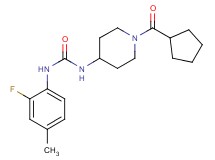 N-[1-(cyclopentylcarbonyl)piperidin-4-yl]-N'-(2-fluoro-4-methylphenyl)urea