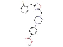 methyl 4-(4-{[3-(2-fluorobenzyl)-1,2,4-oxadiazol-5-yl]methyl}-1-piperazinyl)benzoate