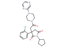 3-(2-chlorophenyl)-1-cyclopentyl-3-{2-oxo-2-[4-(2-pyrazinyl)-1-piperazinyl]ethyl}-2,5-pyrrolidinedione