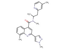 N,8-dimethyl-N-[1-methyl-2-(4-methylpyridin-2-yl)ethyl]-2-(1-methyl-1H-pyrazol-4-yl)quinoline-4-carboxamide