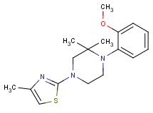 1-(2-methoxyphenyl)-2,2-dimethyl-4-(4-methyl-1,3-thiazol-2-yl)piperazine
