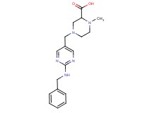 4-{[2-(benzylamino)pyrimidin-5-yl]methyl}-1-methylpiperazine-2-carboxylic acid