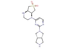 rel-(4aR,7aS)-1-{2-[rel-(3aR,6aS)-hexahydropyrrolo[3,4-c]pyrrol-2(1H)-yl]-4-pyrimidinyl}octahydrothieno[3,4-b]pyrazine 6,6-dioxide dihydrochloride