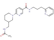 6-{3-[(acetylamino)methyl]-1-piperidinyl}-N-[3-(2-pyridinyl)propyl]nicotinamide