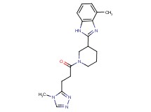 4-methyl-2-{1-[3-(4-methyl-4H-1,2,4-triazol-3-yl)propanoyl]-3-piperidinyl}-1H-benzimidazole