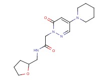 2-(6-oxo-4-piperidin-1-ylpyridazin-1(6H)-yl)-N-(tetrahydrofuran-2-ylmethyl)acetamide