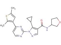 5-cyclopropyl-1-[4-(2,5-dimethyl-3-thienyl)-2-pyrimidinyl]-N-(tetrahydro-3-furanyl)-1H-pyrazole-4-carboxamide