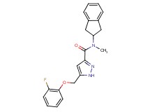 N-(2,3-dihydro-1H-inden-2-yl)-5-[(2-fluorophenoxy)methyl]-N-methyl-1H-pyrazole-3-carboxamide
