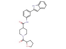 N-[3-(1H-indol-2-yl)phenyl]-1-(tetrahydro-2-furanylcarbonyl)-4-piperidinecarboxamide