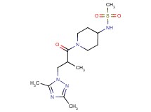 N-{1-[3-(3,5-dimethyl-1H-1,2,4-triazol-1-yl)-2-methylpropanoyl]-4-piperidinyl}methanesulfonamide